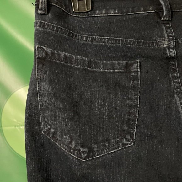 SOFT SURROUNDINGS Women's jeans w/crochet ankle detail in BLACK sz 10 - VGUC - Picture 10 of 14